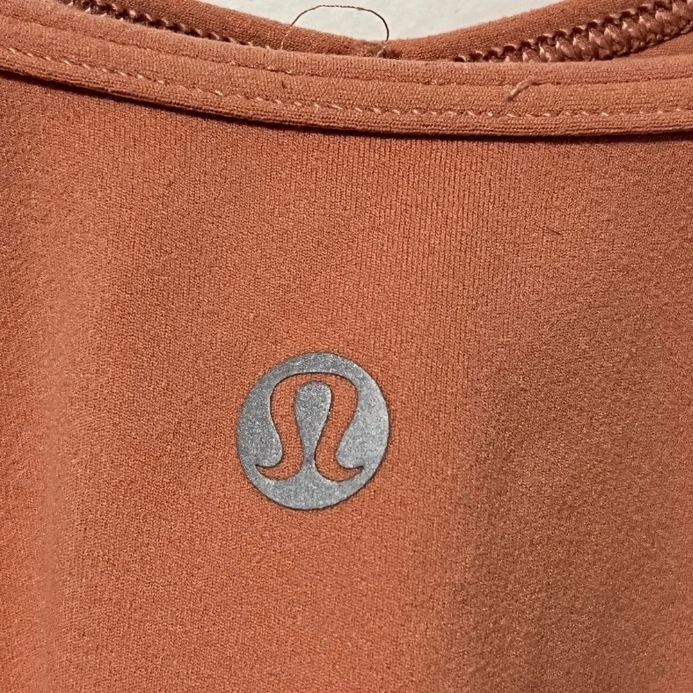 Lululemon Rust Orange Long Sleeve Scoop Back Crop Top